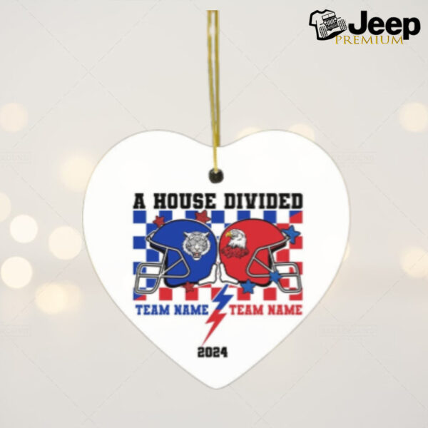 House Divided Ornament Football, Football Team Christmas Ornament, Sports Team Ornament, Football Lovers' Gift