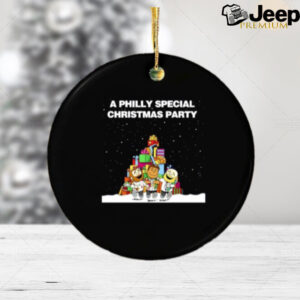 Jason Kelce Lane Johnson Jordan Mailata A Philly Special Christmas Party cartoon ornament