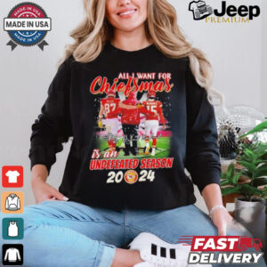 Kansas City Chiefs All I Want For Chiefsmas Is An Undefeated Season 2024 Shirt