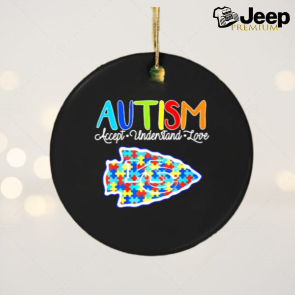 Kansas City Chiefs Autism accept understand love ornament