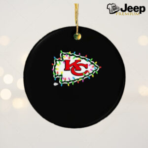 Kansas City Chiefs lights Holiday Christmas 2024 logo ornament