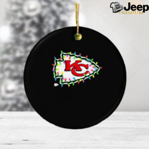 Kansas City Chiefs lights Holiday Christmas 2024 logo ornament