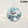 Personalized Christmas Ornament With Coquette Bow