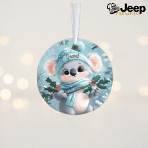 Koala Christmas Ornament, Cute Animal Christmas Keepsake, Personalized Baby Christmas Ornament, Koala Lover Christmas Gift, Baby Koala Gift