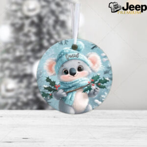 Koala Christmas Ornament, Cute Animal Christmas Keepsake, Personalized Baby Christmas Ornament, Koala Lover Christmas Gift, Baby Koala Gift