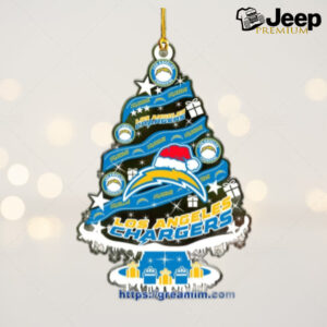 Los Angeles Chargers Christmas Tree Acrylic Ornament