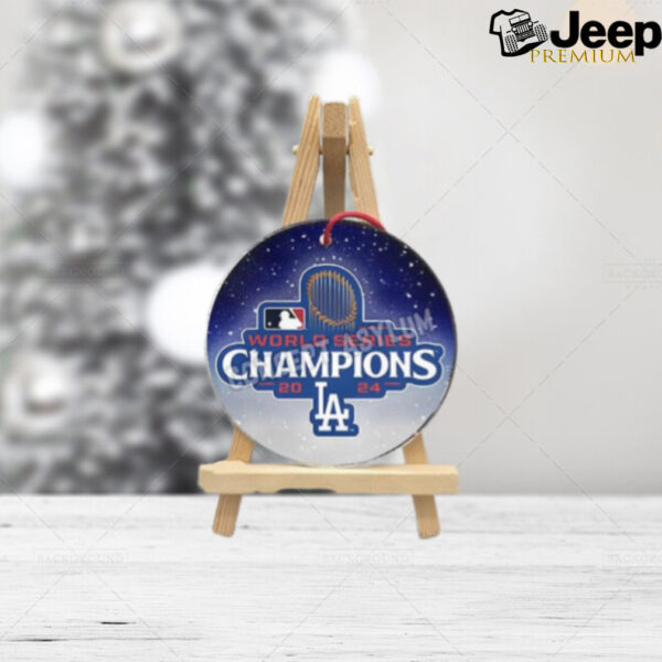 Los Angeles Dodgers 2024 MLB World Series Champions Metal Holiday Christmas Tree Ornament