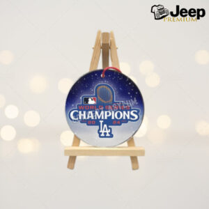 Los Angeles Dodgers 2024 MLB World Series Champions Metal Holiday Christmas Tree Ornament