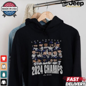 Los Angeles Dodgers Baseball 2024 World Champs Players Caricatures Vintage t shirt