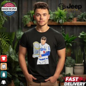 Los Angeles Dodgers Freddie Freeman with trophy art shirt