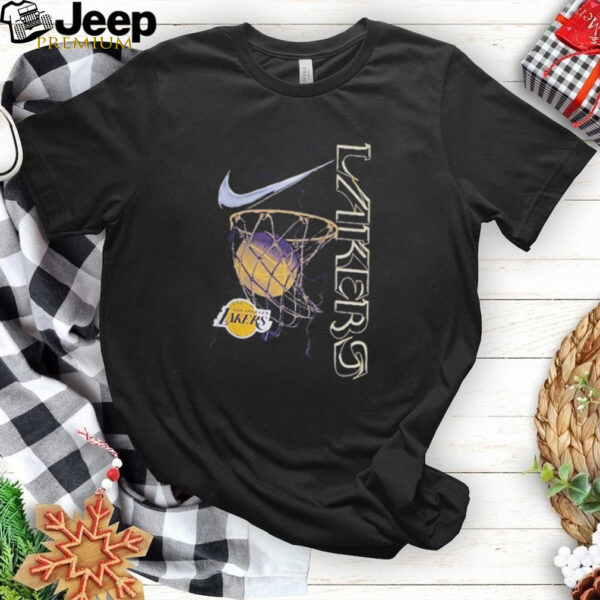 Los Angeles Lakers Nike Courtside Logo Max 90 II T Shirts