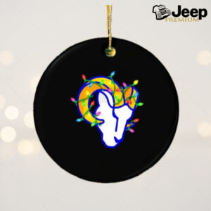 Los Angeles Rams lights Holiday Christmas 2024 logo ornament