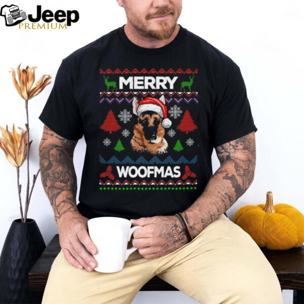 Merry Woofmas Christmas German Shepherd Lover German Shepherd T Shirt