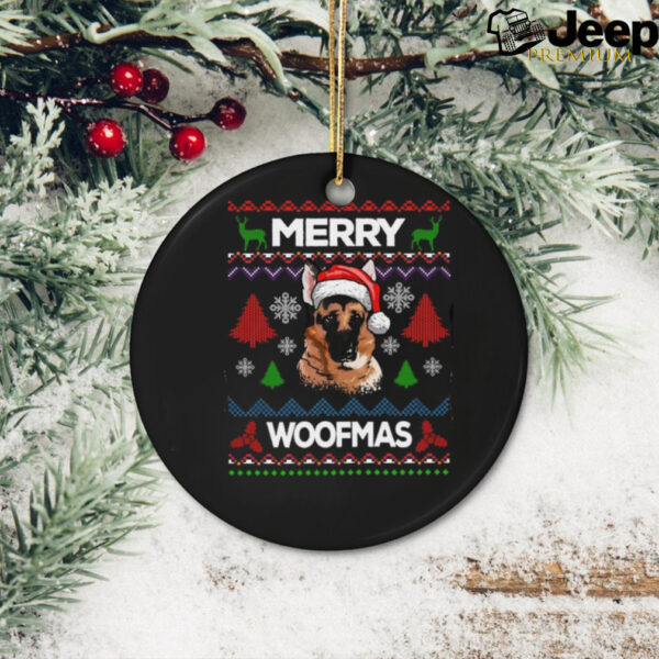 Merry Woofmas Christmas German Shepherd Lover German Shepherd T Shirt