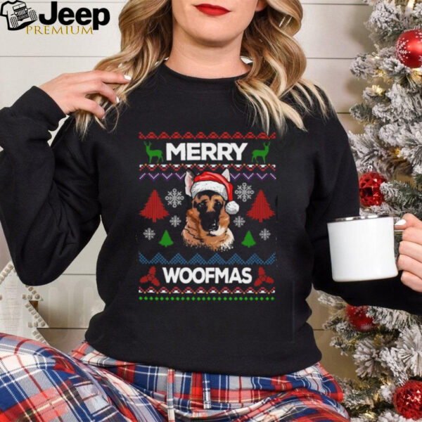 Merry Woofmas Christmas German Shepherd Lover German Shepherd T Shirt