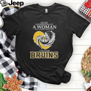 Never Underestimate A Woman Who Understand Hockey And Loves Boston Bruins X Heart Diamond Shirt