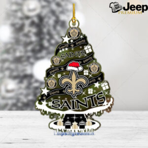 New Orleans Saints Christmas Tree Acrylic Ornament