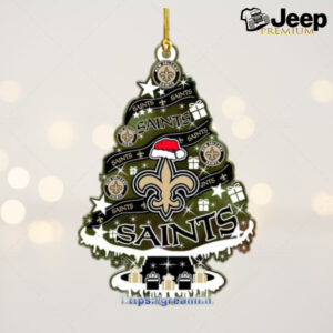 New Orleans Saints Christmas Tree Acrylic Ornament