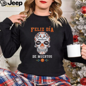 Official Denver Broncos Football Feliz Dia De Los Muertos Skull 2024 Shirt