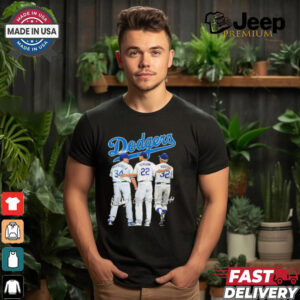 Official Los Angeles Dodgers Fernando Valenzuela Clayton Kershaw And Sandy Koufax Signatures Shirt