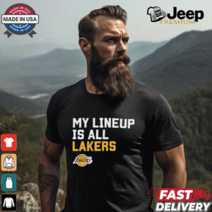 Official My Lineup Is Los Angeles Lakers NBA t shirt