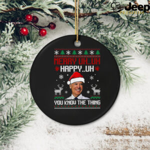 Official ‘Merry uh uh happy uh Santa Joe Biden you know the thing Ugly Christmas 2024 Shirt