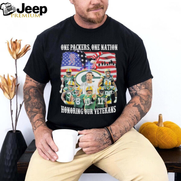 One Green Bay Packers, One Nation Honoring Our Veterans Shirt