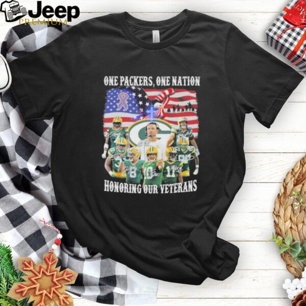 One Green Bay Packers, One Nation Honoring Our Veterans Shirt