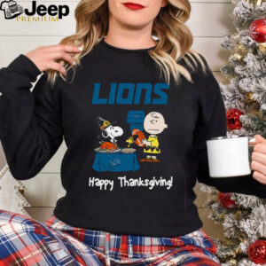 Peanuts Detroit Lions Football Happy Thanksgiving T Shirt