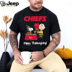 Peanuts Kansas City Chiefs Football Happy Thanksgiving T Shirt