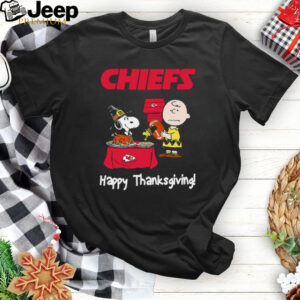 Peanuts Kansas City Chiefs Football Happy Thanksgiving T Shirt