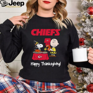 Peanuts Kansas City Chiefs Football Happy Thanksgiving T Shirt