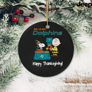 Peanuts Miami Dolphins Football Happy Thanksgiving T Shirt