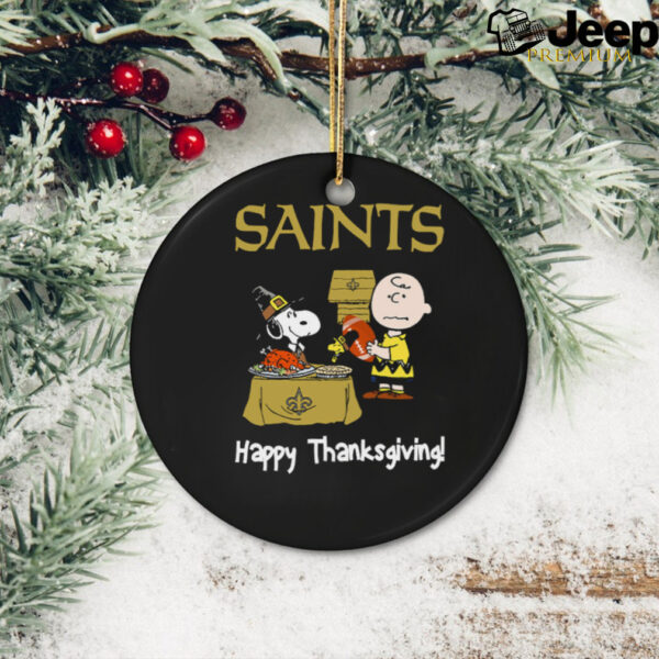 Peanuts New Orleans Saints Football Happy Thanksgiving T Shirt