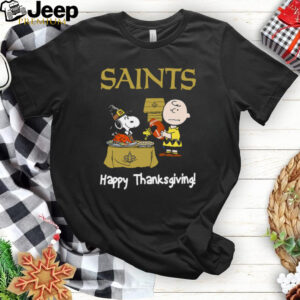 Peanuts New Orleans Saints Football Happy Thanksgiving T Shirt