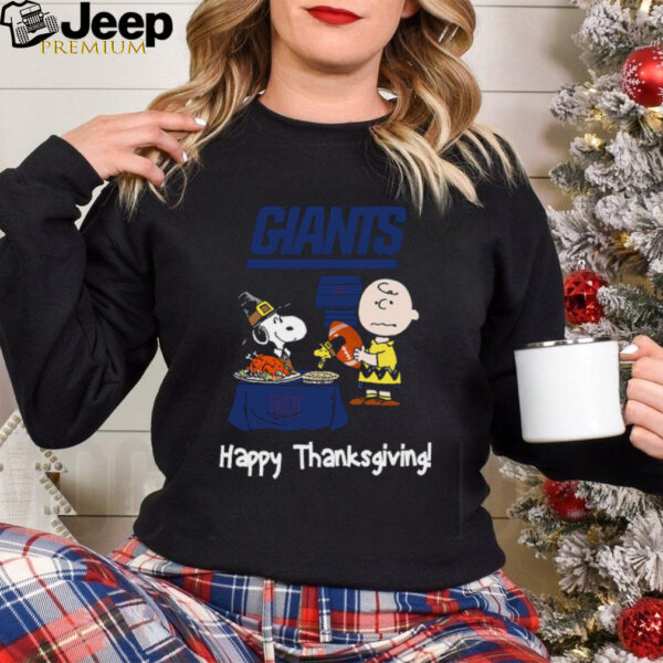 Peanuts New York Giants Football Happy Thanksgiving T Shirt