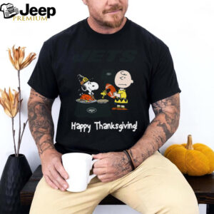 Peanuts New York Jets Football Happy Thanksgiving T Shirt