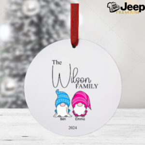 Personalised Christmas Tree Family Gonks Ornament