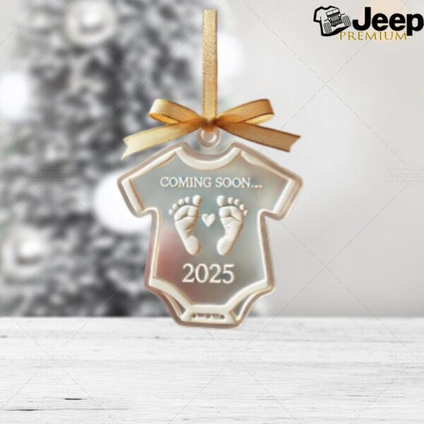 Personalized Baby Announcement Ornament for Expecting Parents, Hanging Ornament for Christmas, Coming Soon Pregnancy Announcement