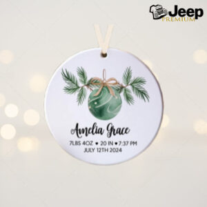 Personalized Baby’s First Christmas Ornament, Baby Ornament First Christmas 2024, New Baby Gifts, Baby Christmas Gifts, Newborn Ornament