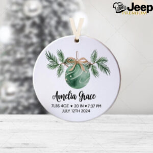 Personalized Baby’s First Christmas Ornament, Baby Ornament First Christmas 2024, New Baby Gifts, Baby Christmas Gifts, Newborn Ornament