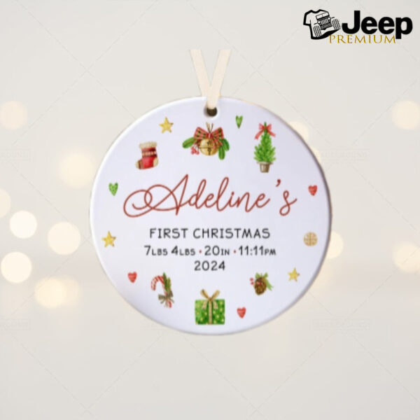 Personalized Baby’s First Christmas Ornament, First Christmas Ornament 2024, New Baby Gifts, Baby First Christmas Gifts, Xmas Tree Decors