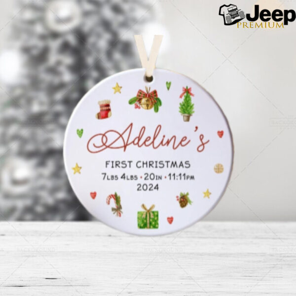 Personalized Baby’s First Christmas Ornament, First Christmas Ornament 2024, New Baby Gifts, Baby First Christmas Gifts, Xmas Tree Decors