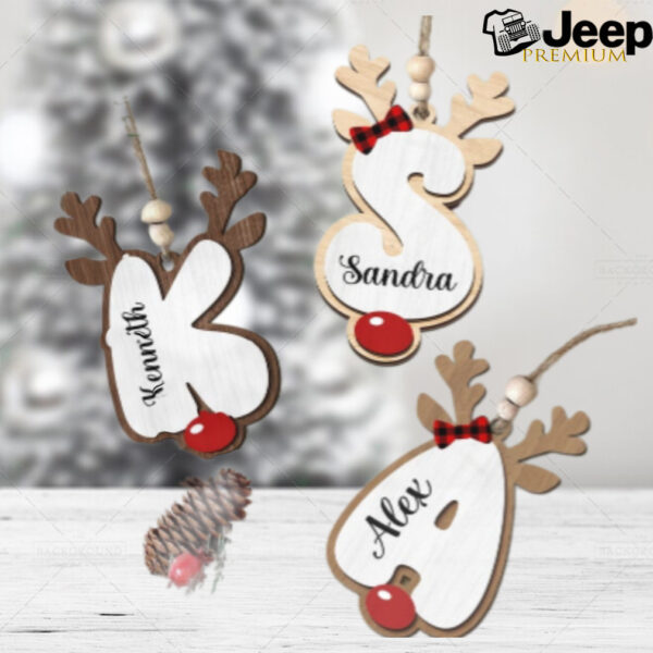 Personalized Christmas Letter Name Ornament, Monogram ornament 2024