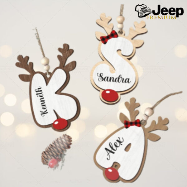 Personalized Christmas Letter Name Ornament, Monogram ornament 2024