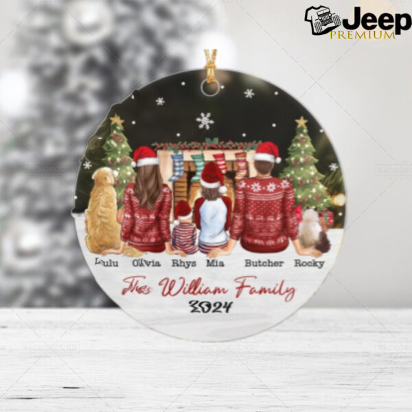 Personalized Family And Pet Ornament 2024, Family With Kids And Pets Ornament, Family With Dog Cat Ornament, Family Christmas Keepsake