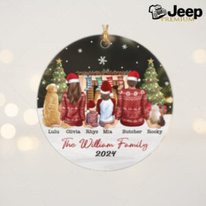 Personalized Family And Pet Ornament 2024, Family With Kids And Pets Ornament, Family With Dog Cat Ornament, Family Christmas Keepsake