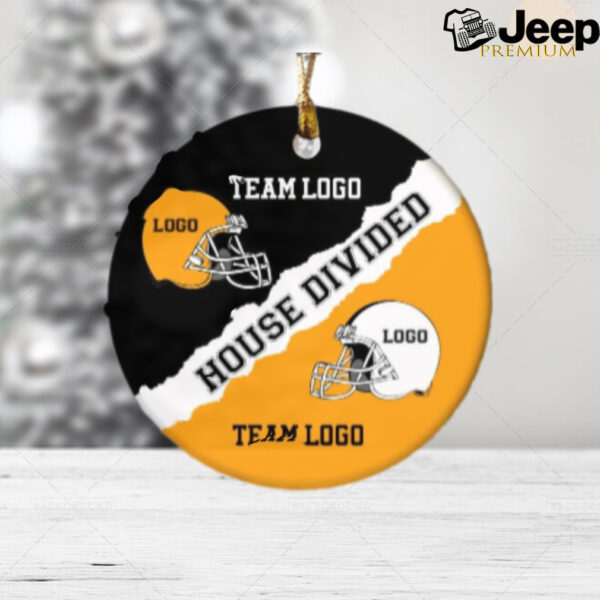 Personalized House Divided Ornament, Football Team Christmas Ornament, Sports Team Ornament, Custom American Football Team Xmas OGVK16