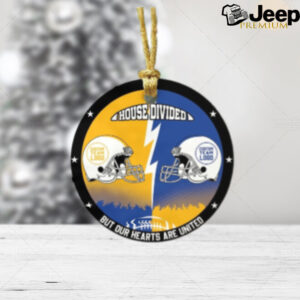 Personalized House Divided Ornament, House Divided Football, Football Team Ornament, Football Christmas Ornament, Football Lover Gifts