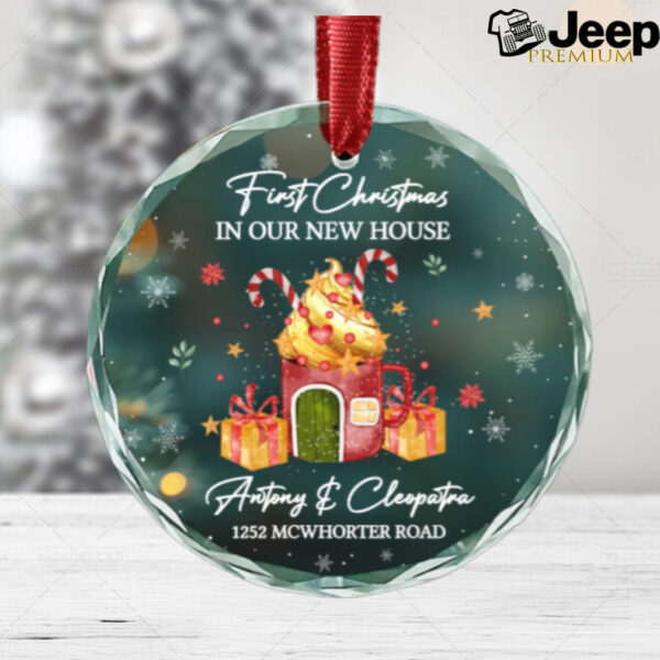 Personalized New Home Glass Ornament, First Home Christmas Decoration, Housewarming Gift, Our First Home Keepsake